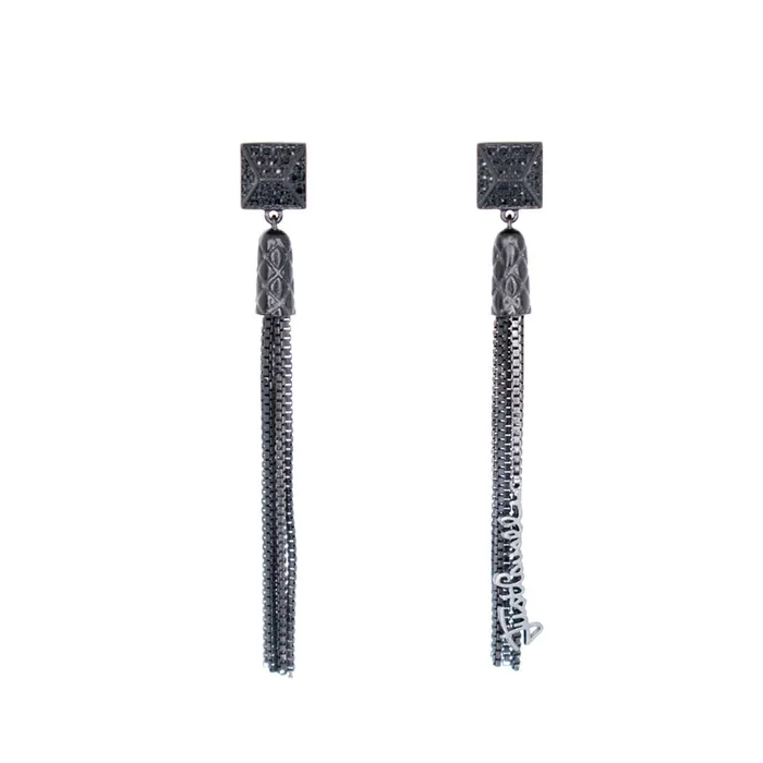 Earrings Just Cavalli Just Cavalli Earring With Gun Metal Color