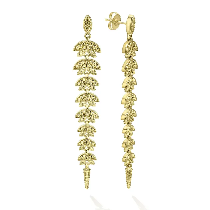 Earrings LAGOS Studio 18K Gold Leaf Drop Earrings