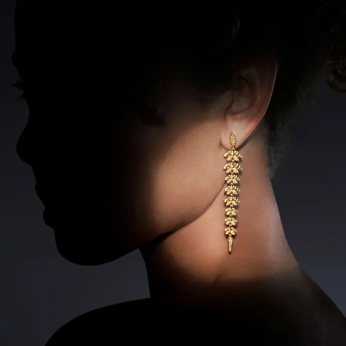 Earrings LAGOS Studio 18K Gold Leaf Drop Earrings Earrings LAGOS Studio 18K Gold Leaf Drop Earrings