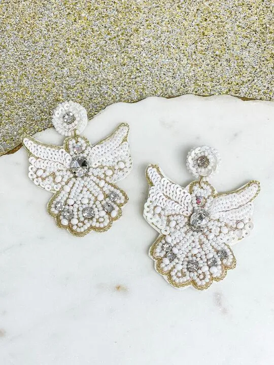 Earrings Prep Obsessed TL Beaded Angel Dangle Earrings