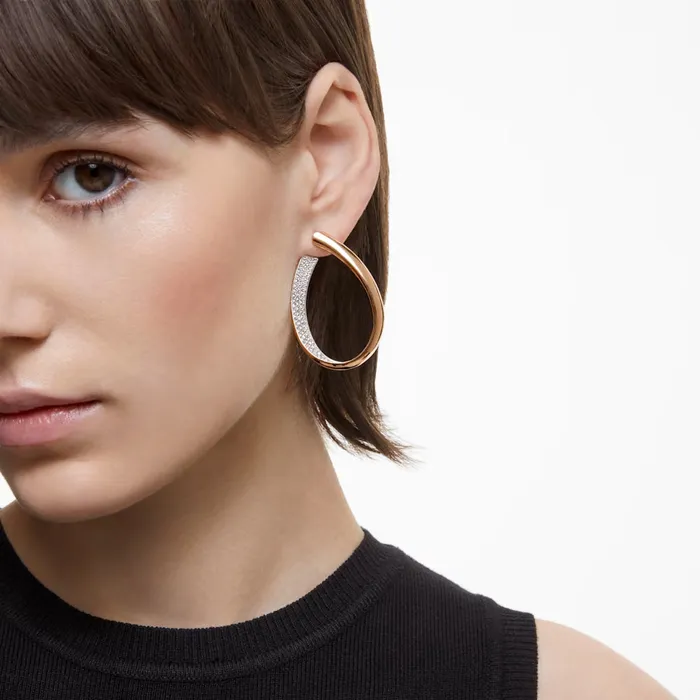 Earrings Swarovski Swarovski Exist Hoop Earrings White RoseGold tone plated Earrings Swarovski Swarovski Exist Hoop Earrings White RoseGold tone plated