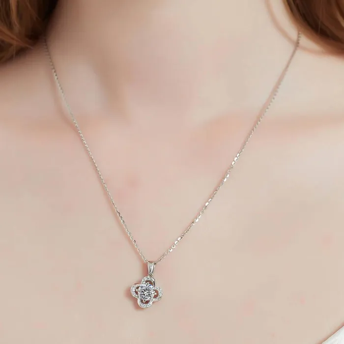 Flower CZ Necklace and Earrings in Sterling Silver BERRICLE Earrings