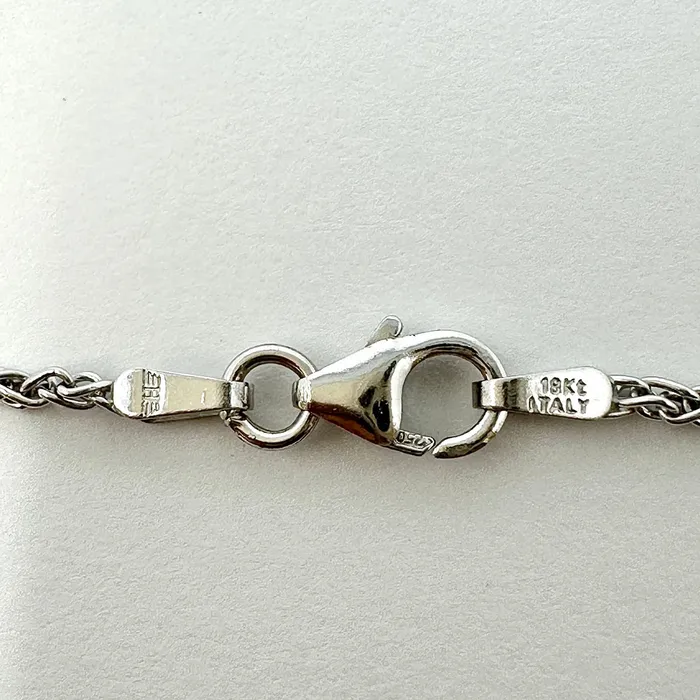 Jewelry Necklaces 18K White Gold 16 Necklace with Diamond Heart Pendant