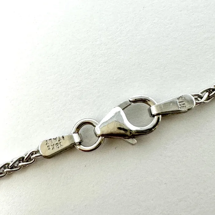 Jewelry Necklaces 18K White Gold 16 Necklace with Diamond Heart Pendant