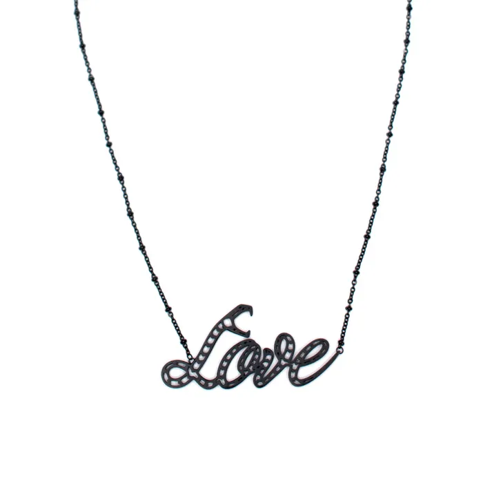 Just Cavalli Just Cavalli Necklace With Love Pendant Logo Necklaces