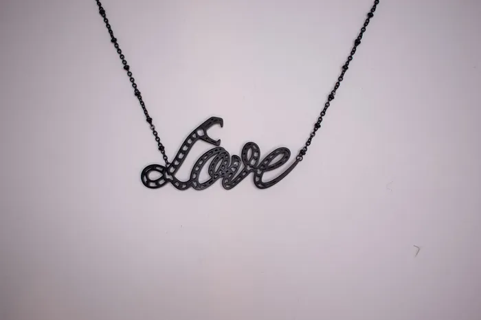 Just Cavalli Just Cavalli Necklace With Love Pendant Logo Necklaces Just Cavalli Just Cavalli Necklace With Love Pendant Logo Necklaces