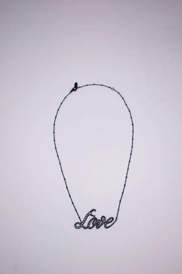 Just Cavalli Just Cavalli Necklace With Love Pendant Logo Necklaces Just Cavalli Just Cavalli Necklace With Love Pendant Logo Necklaces