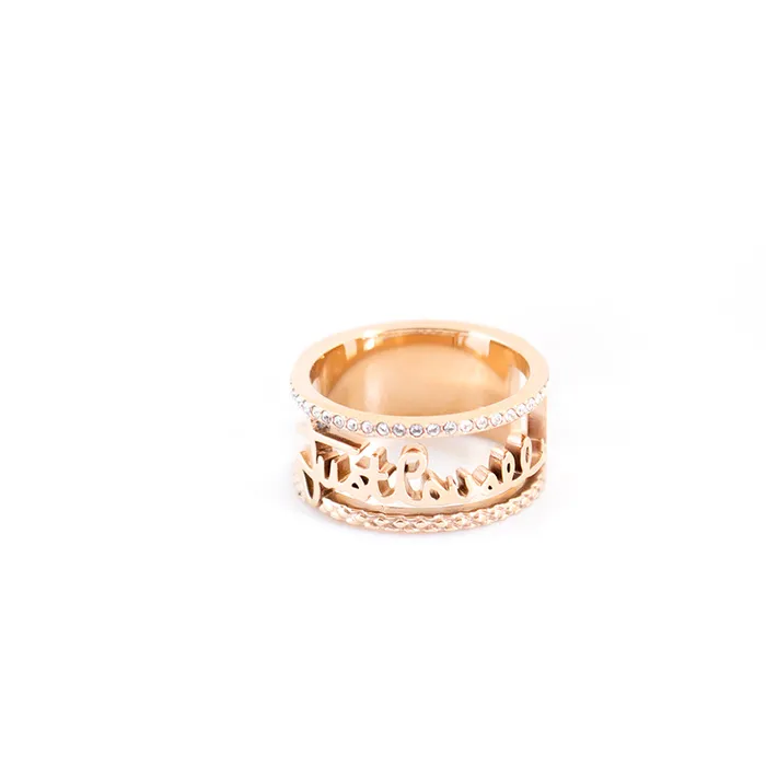 Just Cavalli Women Ring With Rose Gold Size 8 Just Cavalli Rings
