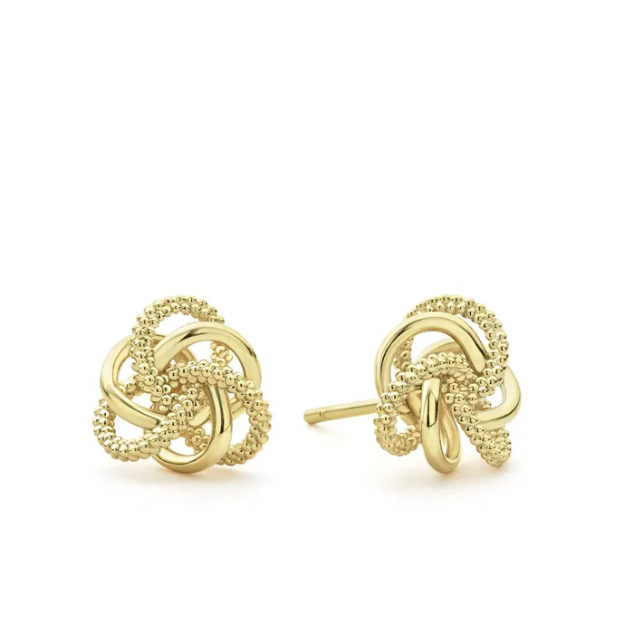 Lagos Earrings Love Knot Small 18K Gold Love Knot Stud Earrings
