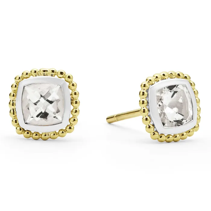 LAGOS Earrings Rittenhouse TwoTone White Topaz Stud Earrings