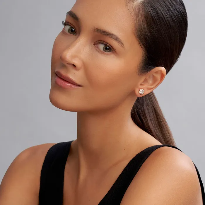 LAGOS Earrings Rittenhouse TwoTone White Topaz Stud Earrings LAGOS Earrings Rittenhouse TwoTone White Topaz Stud Earrings