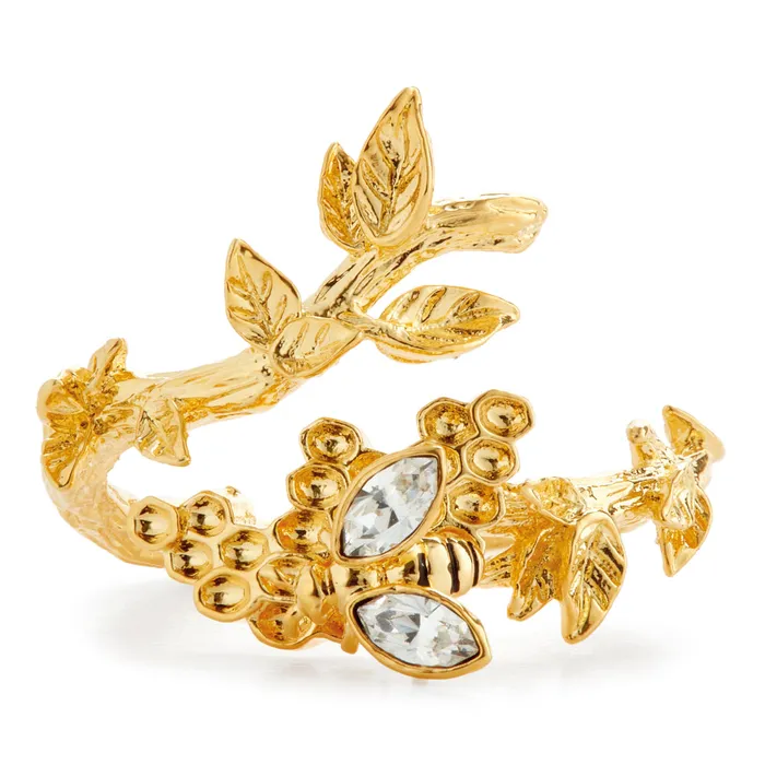 Les Nereides Honeycombs And Bee Adjustable Ring Les Nereides Rings Les Nereides Honeycombs And Bee Adjustable Ring Les Nereides Rings