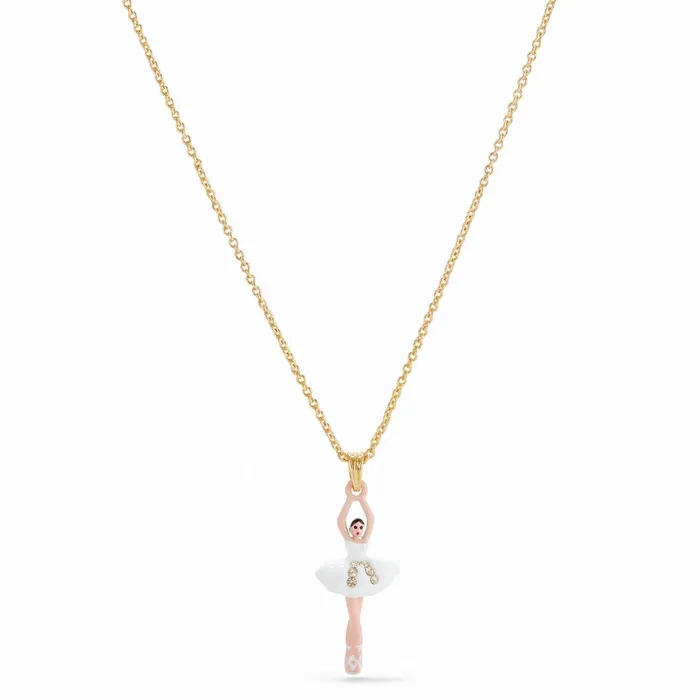 Les Nereides Mini Ballerina And Rhinestones Pendant Necklace Les Nereides Necklaces Les Nereides Mini Ballerina And Rhinestones Pendant Necklace Les Nereides Necklaces