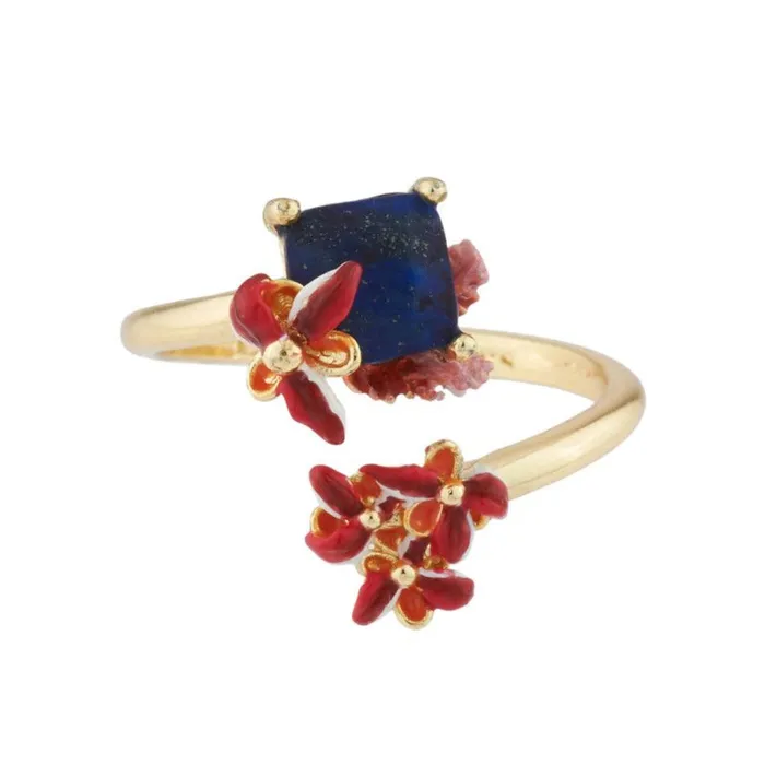 Les Nereides Robin On Its Branch And Carved Crystal Adjustable Ring Les Nereides Rings Les Nereides Robin On Its Branch And Carved Crystal Adjustable Ring Les Nereides Rings