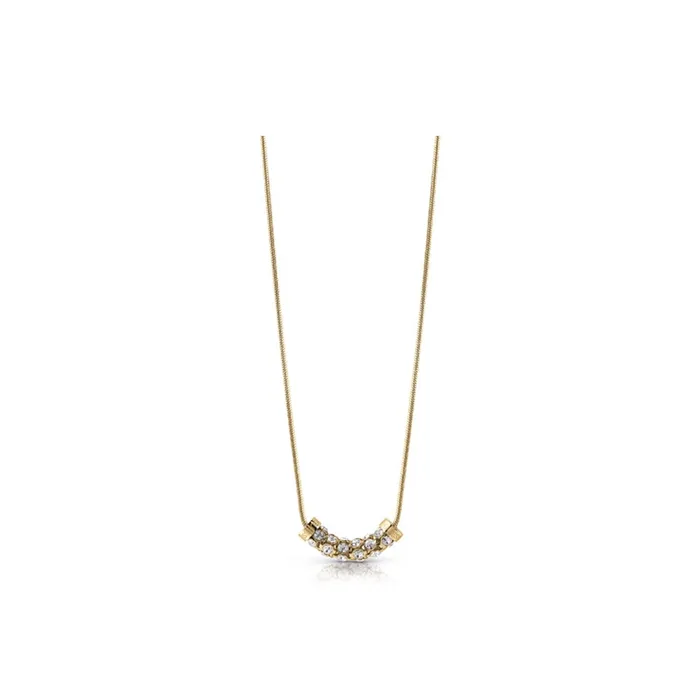 Necklaces Guess GuessNecklace Ip Gold With Coil Cystal Pendant