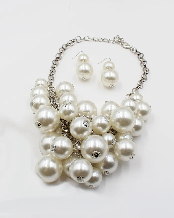 Necklaces Layered Pearl Necklace Earrings 07242024 Necklaces Layered Pearl Necklace Earrings 07242024