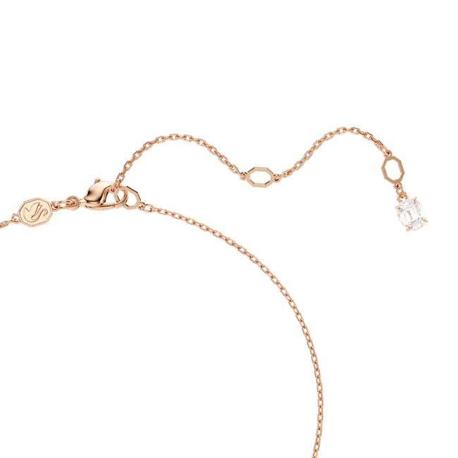 Necklaces Swarovski Swarovski Stilla necklace pendant Square cut White Rose goldtone plated
