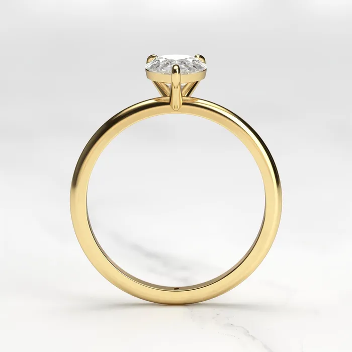 Pear Solitaire Diamond Ring Capucinne Rings