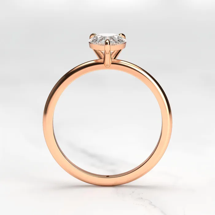 Pear Solitaire Diamond Ring Capucinne Rings