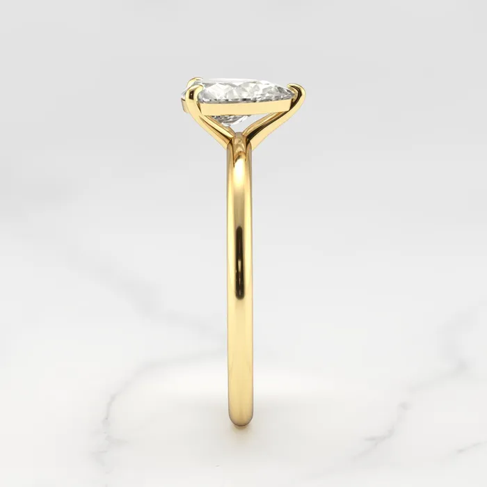 Pear Solitaire Diamond Ring Capucinne Rings