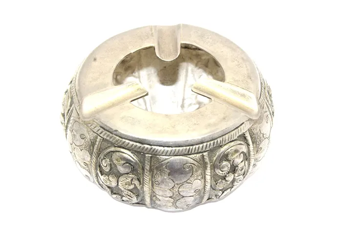 PH Artistic Ashtray Alloyed Solid Silver Traditional Handmade Floral Design Hand Engraved Dropshipped via Social Commerce Network Rings PH Artistic Ashtray Alloyed Solid Silver Traditional Handmade Floral Design Hand Engraved Dropshipped via Social Commerce Network Rings