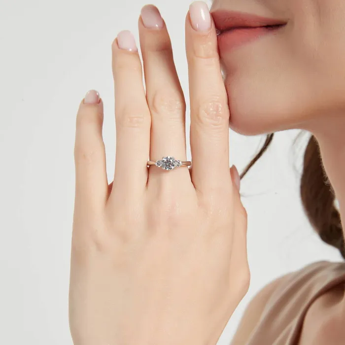 Rings BERRICLE 3Stone 08ct CZ Ring Set in Sterling Silver
