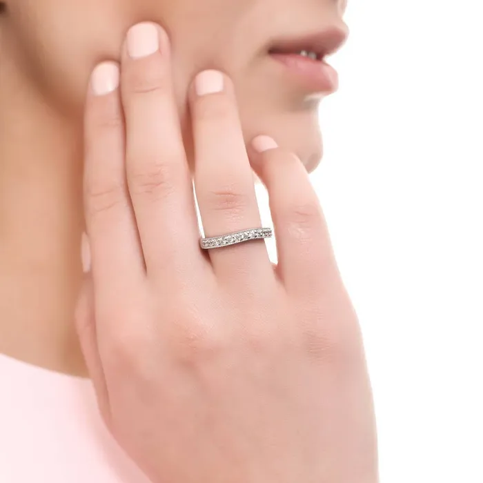 Rings BERRICLE 3Stone 24ct CZ Ring Set in Sterling Silver