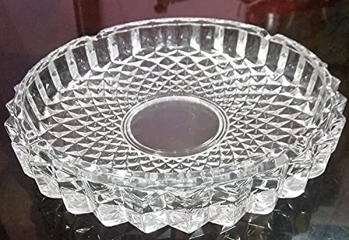 Rings Dropshipped via Social Commerce Network Glass Lightweight Durable Crystal Cut Design and Fine Quality Ash Tray Transparent 1Pc