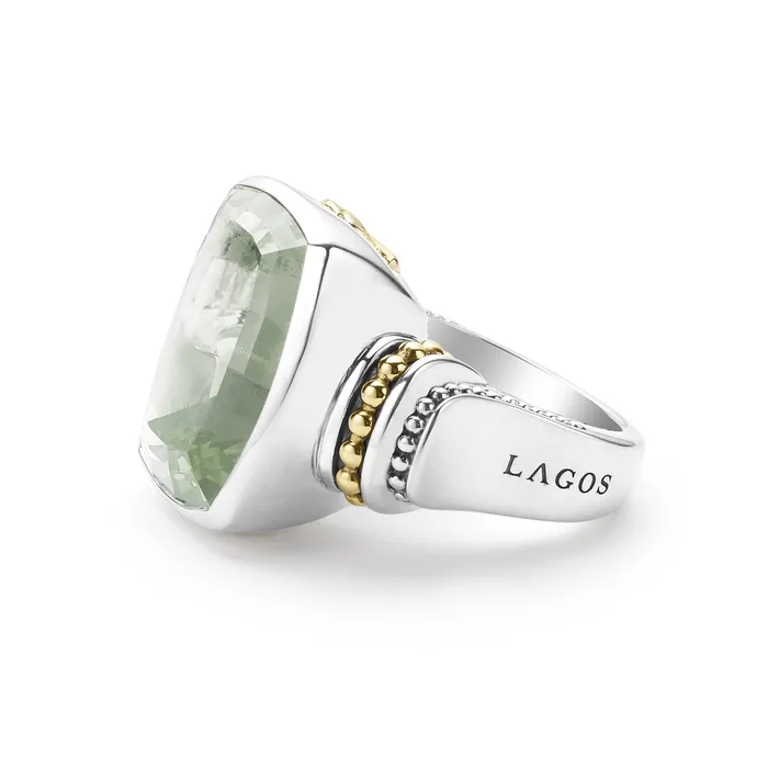 Rings Lagos Caviar Color Large Prasiolite Statement Ring Rings Lagos Caviar Color Large Prasiolite Statement Ring