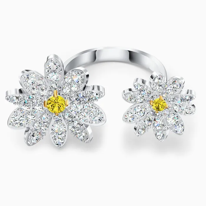 Rings Swarovski Swarovski Eternal Flower Open Ring Yellow