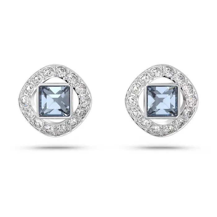 Swarovski Angelic stud earrings Square cut Blue Rhodium plated Swarovski Earrings Swarovski Angelic stud earrings Square cut Blue Rhodium plated Swarovski Earrings