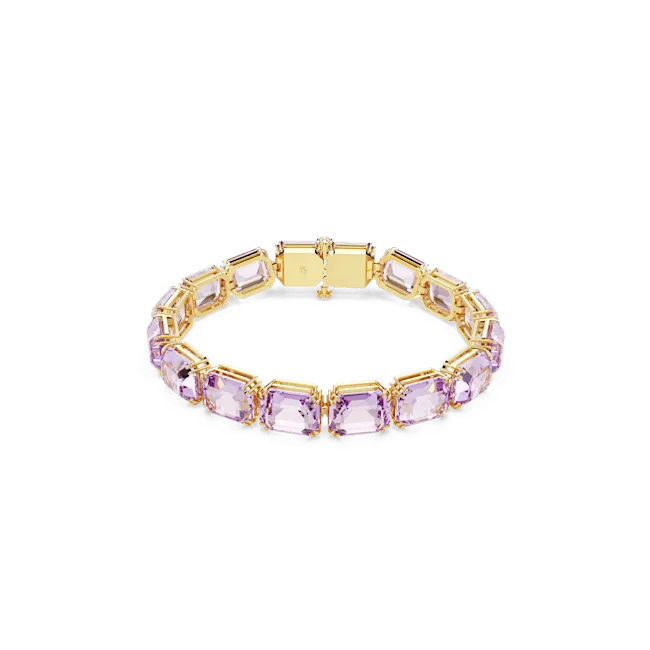 Swarovski Bracelets Swarovski Millenia Tennis Bracelet Octagon Cut Purple GoldTone Plated Swarovski Bracelets Swarovski Millenia Tennis Bracelet Octagon Cut Purple GoldTone Plated