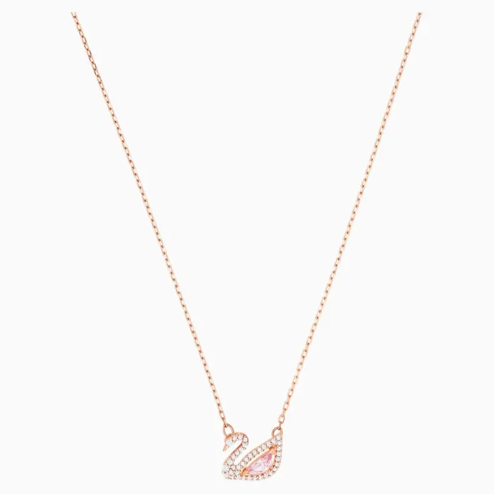 Swarovski Dazzling Swan NecklaceMultiColored RoseGold Tone one Size Swarovski Necklaces