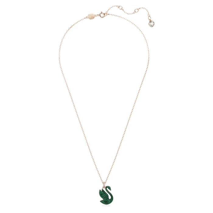 Swarovski Necklaces Swarovski Swarovski Iconic Swan Pendant Swan Green Rose GoldTone Plated Swarovski Necklaces Swarovski Swarovski Iconic Swan Pendant Swan Green Rose GoldTone Plated