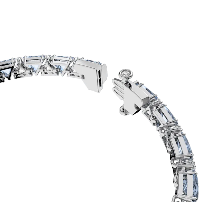 Swarovski Ortyx Bracelet Triangle cut Blue Rhodium plated Medium Swarovski Bracelets Swarovski Ortyx Bracelet Triangle cut Blue Rhodium plated Medium Swarovski Bracelets