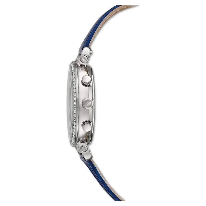 Swarovski Passage Chrono Watch Leather Strap Pvd Swarovski Watches