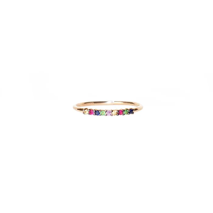 Terzihan Rings Terzihan 14 Carat Pink Gold Ring With Precious Stones Size 6 Terzihan Rings Terzihan 14 Carat Pink Gold Ring With Precious Stones Size 6