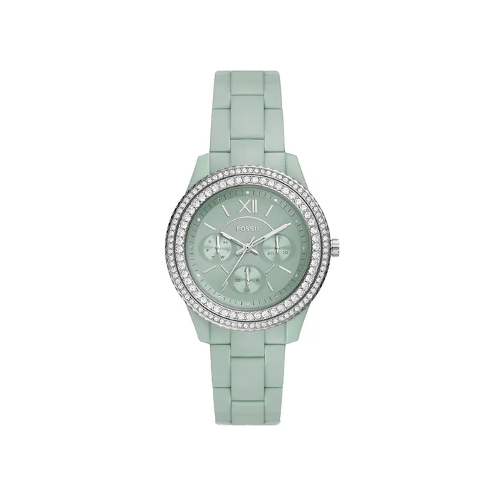 Watches Fossil Fossil Stella Womens Multifunction Green Castor Oil Watch