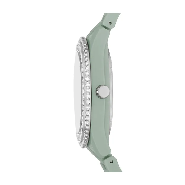 Watches Fossil Fossil Stella Womens Multifunction Green Castor Oil Watch Watches Fossil Fossil Stella Womens Multifunction Green Castor Oil Watch
