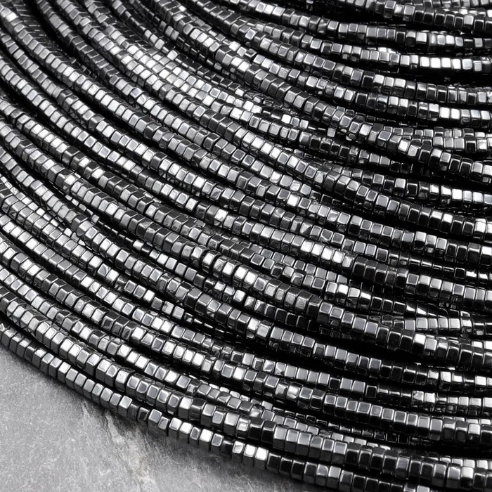 2mm Hematite Hexagon Beads Center Drilled Tiny Small Faceted Spacer Sparkling Rose Gold Silver Bronze Copper Champagne Beads 16 Strand Intrinsic Trading Earrings