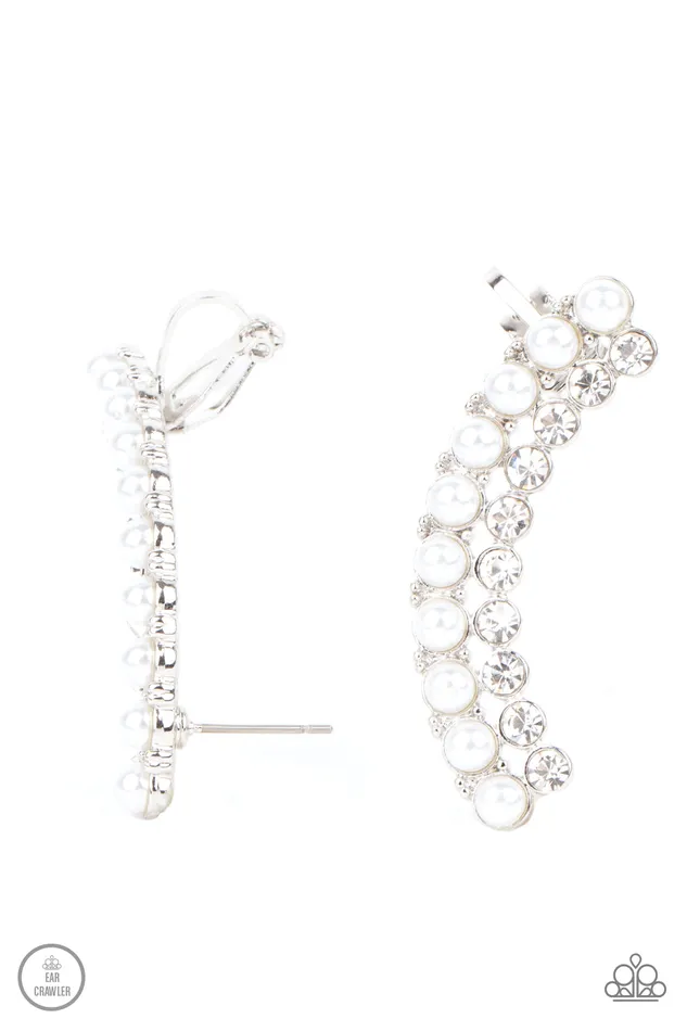 All Eyes On U Jewelry Paparazzi Accessories Earrings Doubled Down On Dazzle White Paparazzi Earrings
