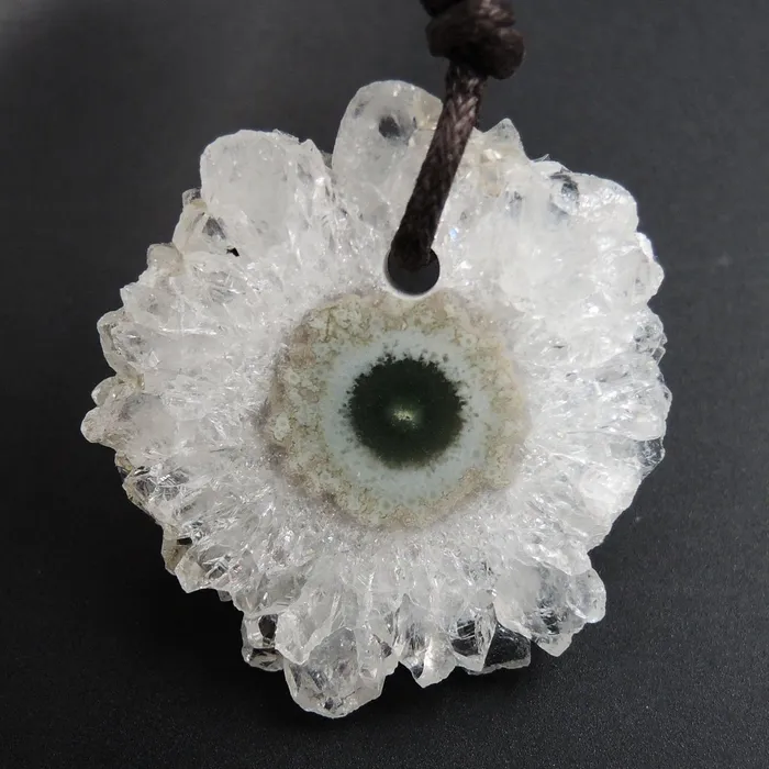 Amethyst Stalactite Flower Pendant Drilled Stalactite Slice Freeform Irregular Natural Stone Pendant P1966 Intrinsic Trading Necklaces Amethyst Stalactite Flower Pendant Drilled Stalactite Slice Freeform Irregular Natural Stone Pendant P1966 Intrinsic Trading Necklaces