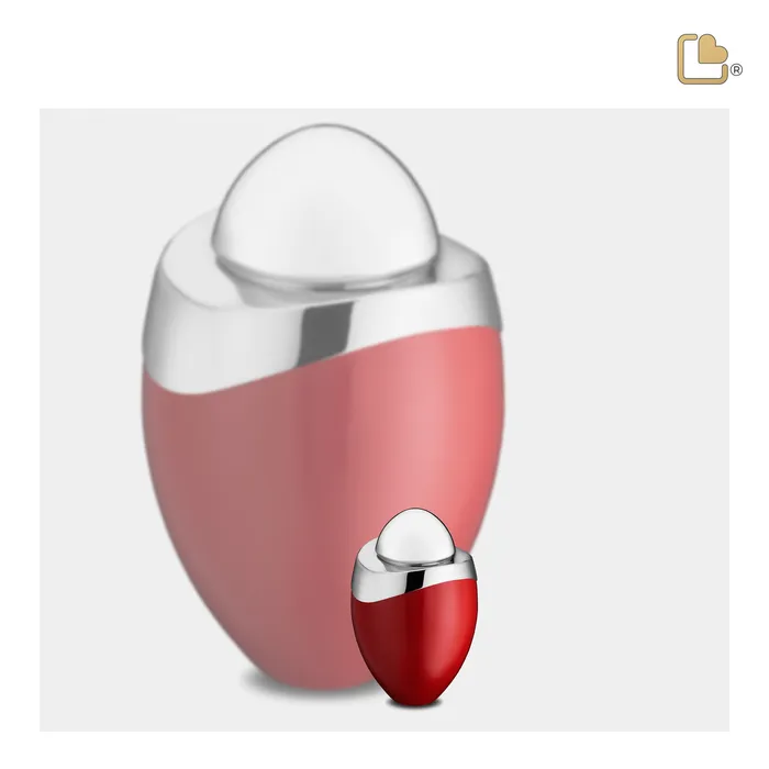 Amore Keepsake Urn Red Polished Silver LoveUrns Rings