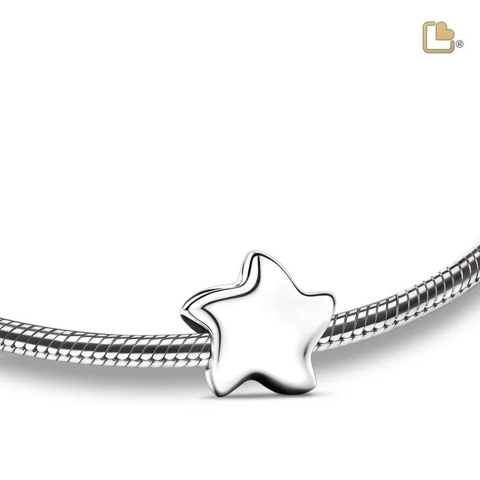 Angelic Star Polished Sterling Silver Cremation Bracelet Bead LoveUrns Treasure Bracelets Angelic Star Polished Sterling Silver Cremation Bracelet Bead LoveUrns Treasure Bracelets