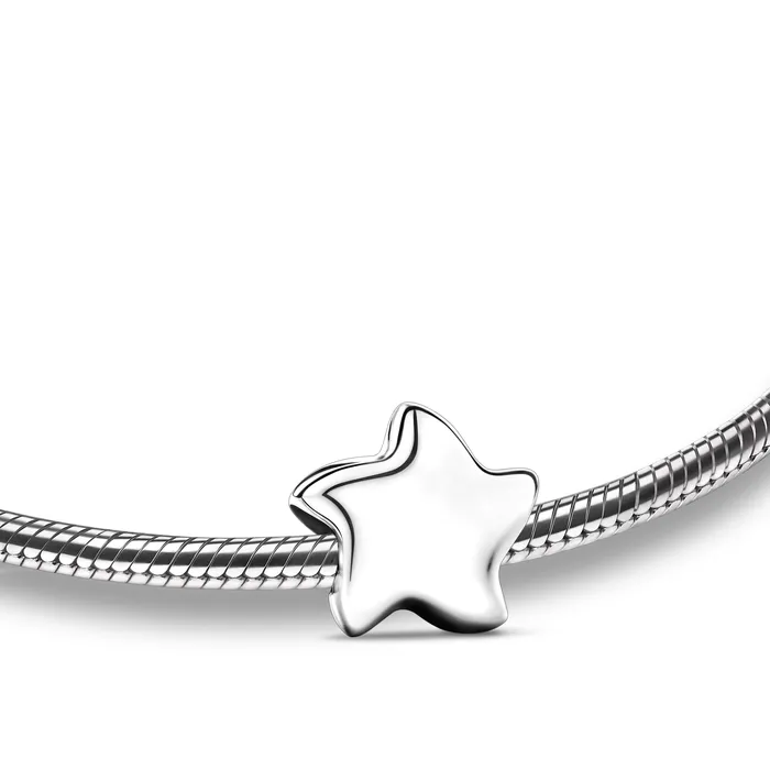 Angelic Star Polished Sterling Silver Cremation Bracelet Bead LoveUrns Treasure Bracelets