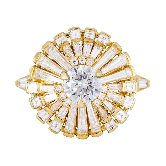 ARTEMER Rings Diamond Ring with Tapered Baguette Diamonds