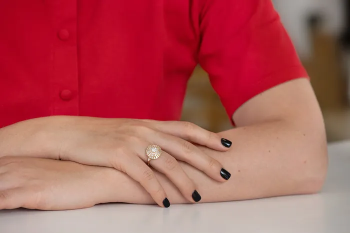 ARTEMER Rings Diamond Ring with Tapered Baguette Diamonds