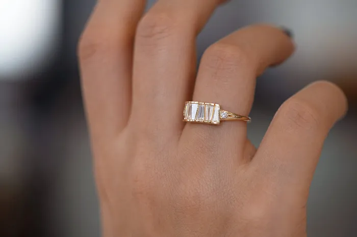 ARTEMER Rings OOAK Tapered Baguette Diamond Lineup Ring