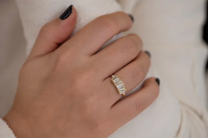 ARTEMER Rings OOAK Tapered Baguette Diamond Lineup Ring