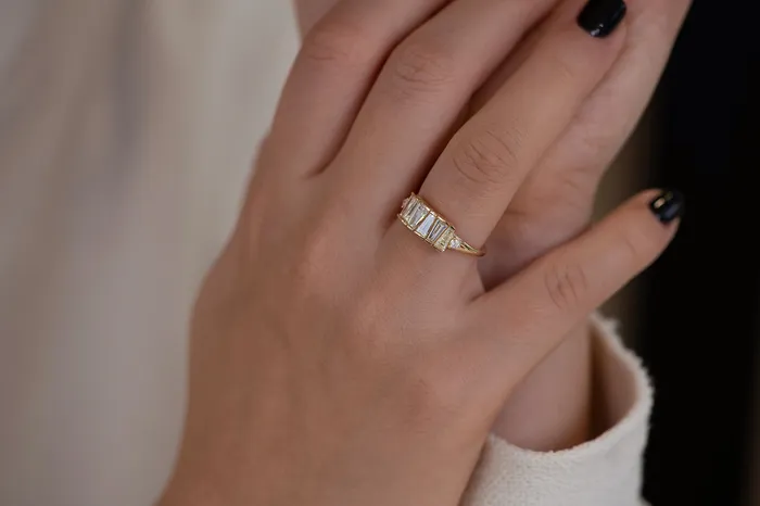 ARTEMER Rings OOAK Tapered Baguette Diamond Lineup Ring